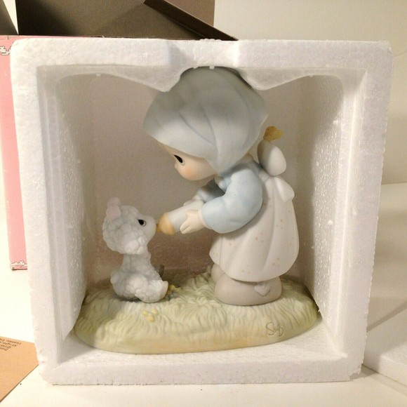 PRECIOUS MOMENTS  Feed My Sheep 1987 Members Only Figurine PM-871 w/Box - Picture 7 of 12